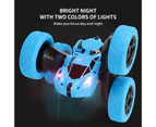 Remote Control Car Four-wheel Drive Shock Proof Flexible RC Off Road Stunt Truck Children Gift Blue