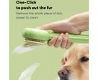 Hollypet Pet Grooming Brush for Hair Massage One-Click Shedding Button-Green