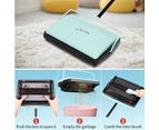 Carpet Sweeper Broom Non Electric with Horsehair Roller Electrostatic Floor Brush Manual Push