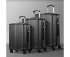 Mazam 3PCS Luggage Suitcase Trolley Set Travel TSA Lock Storage ABS Case Grey