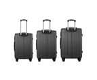 Mazam 3PCS Luggage Suitcase Trolley Set Travel TSA Lock Storage ABS Case Grey