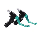 1Pair MTB Mountain Bicycle Brake Lever Lightweight Aluminum Handle Bike Green