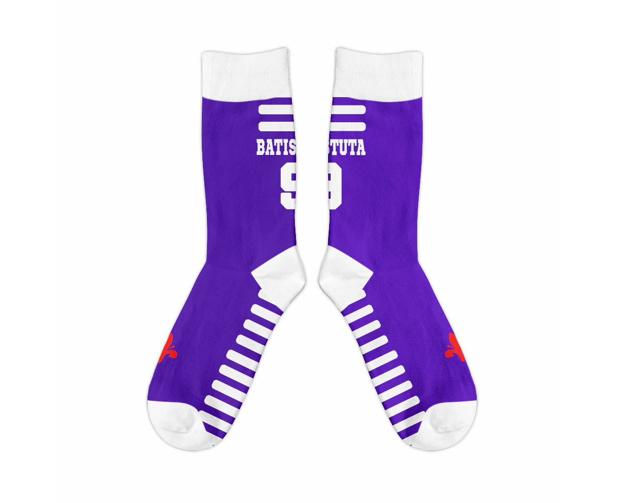 Fiorentina 1998 Gabriel Batistuta Retro Football Socks