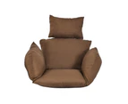 Outdoor Decor Hanging Swinging Egg Chair Cushion for Garden Home - Brown