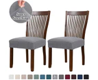 2pcs Dining Chair Seat Cover Stretch Spandex Chair Seat Covers Chair Seat Cushion Slipcovers for Dining Room Kitchen Chairs