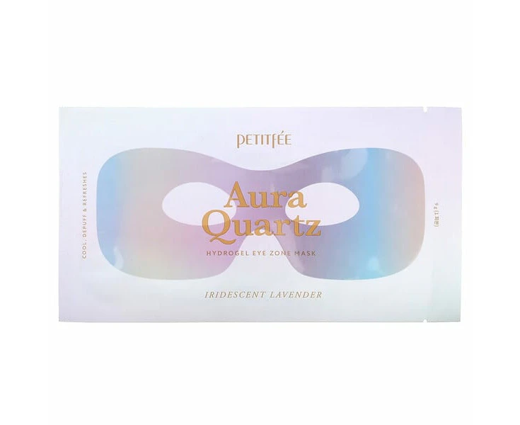 Aura Quartz, Hydrogel Eye Zone Beauty Mask, Iridescent Lavender, 1 Mask, 9 g