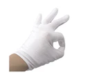 Solid Color Coin Jewelry Silver Inspection Cotton Lisle Soft Protective Gloves