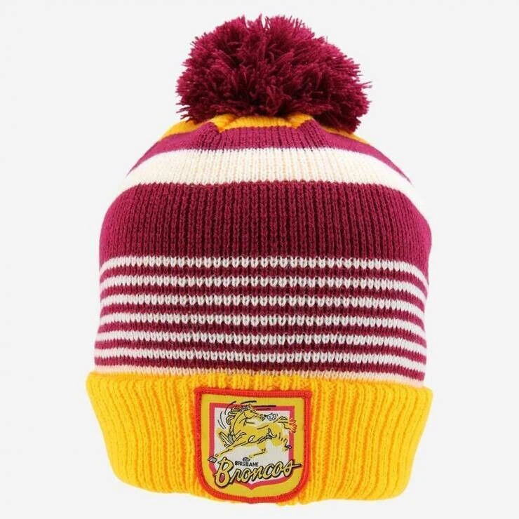 NRL Retro Beanie - Brisbane Broncos  - Winter Hat