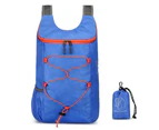 Portable Foldable Backpack Large Lightweight Packable Waterproof for Outdoor Travel Camping Hiking and Shopping-Color-sky blue
