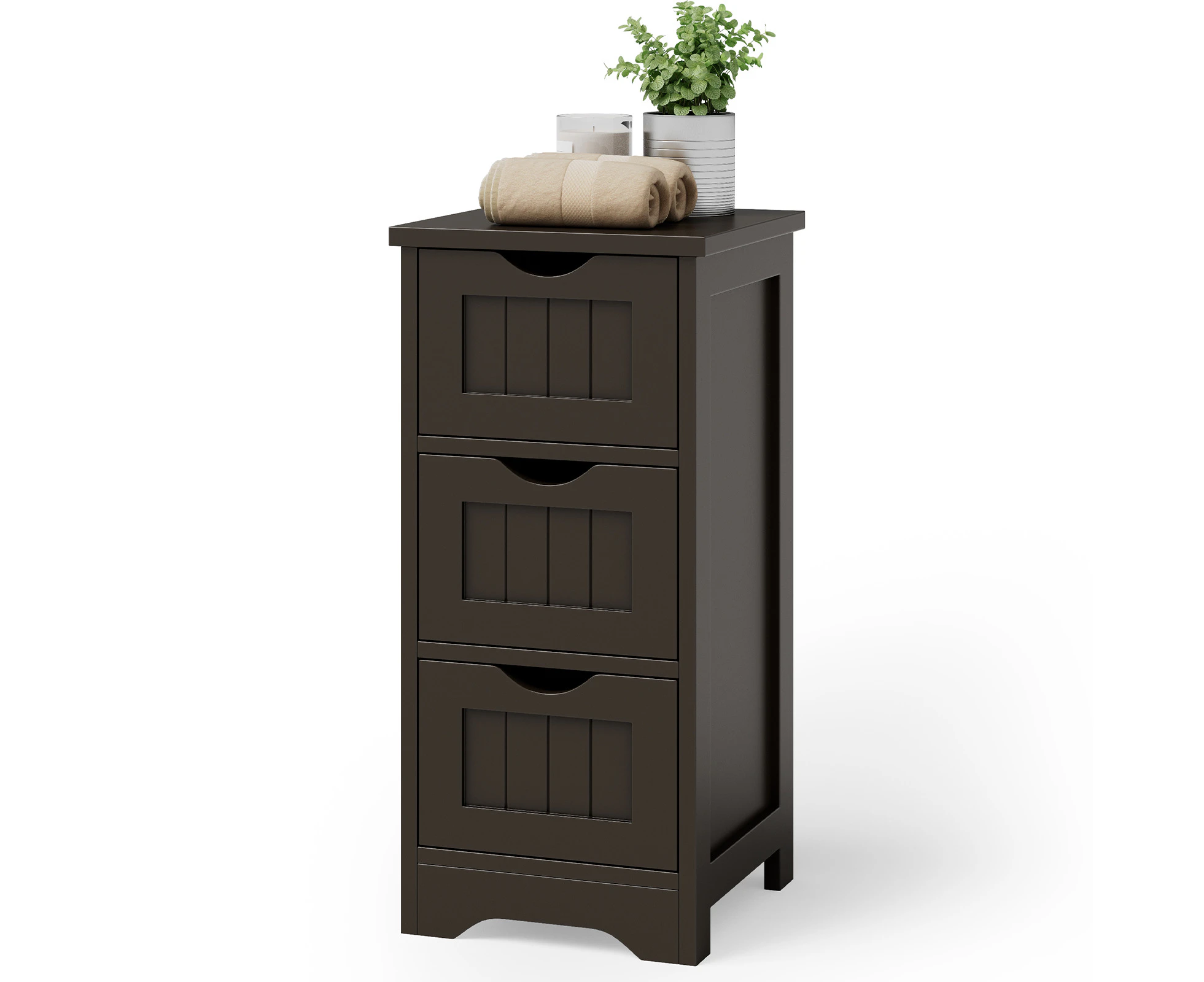 Bathroom Cabinet 3-Drawer Storage Cabinet Organizer Beside Table Coffee