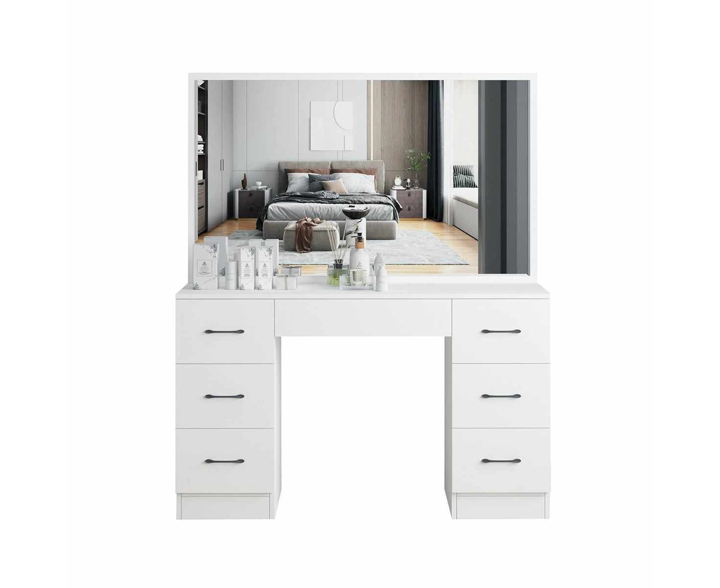 Dressing Table Set with Mirror Makeup Dresser Vanity Modern Home Furniture