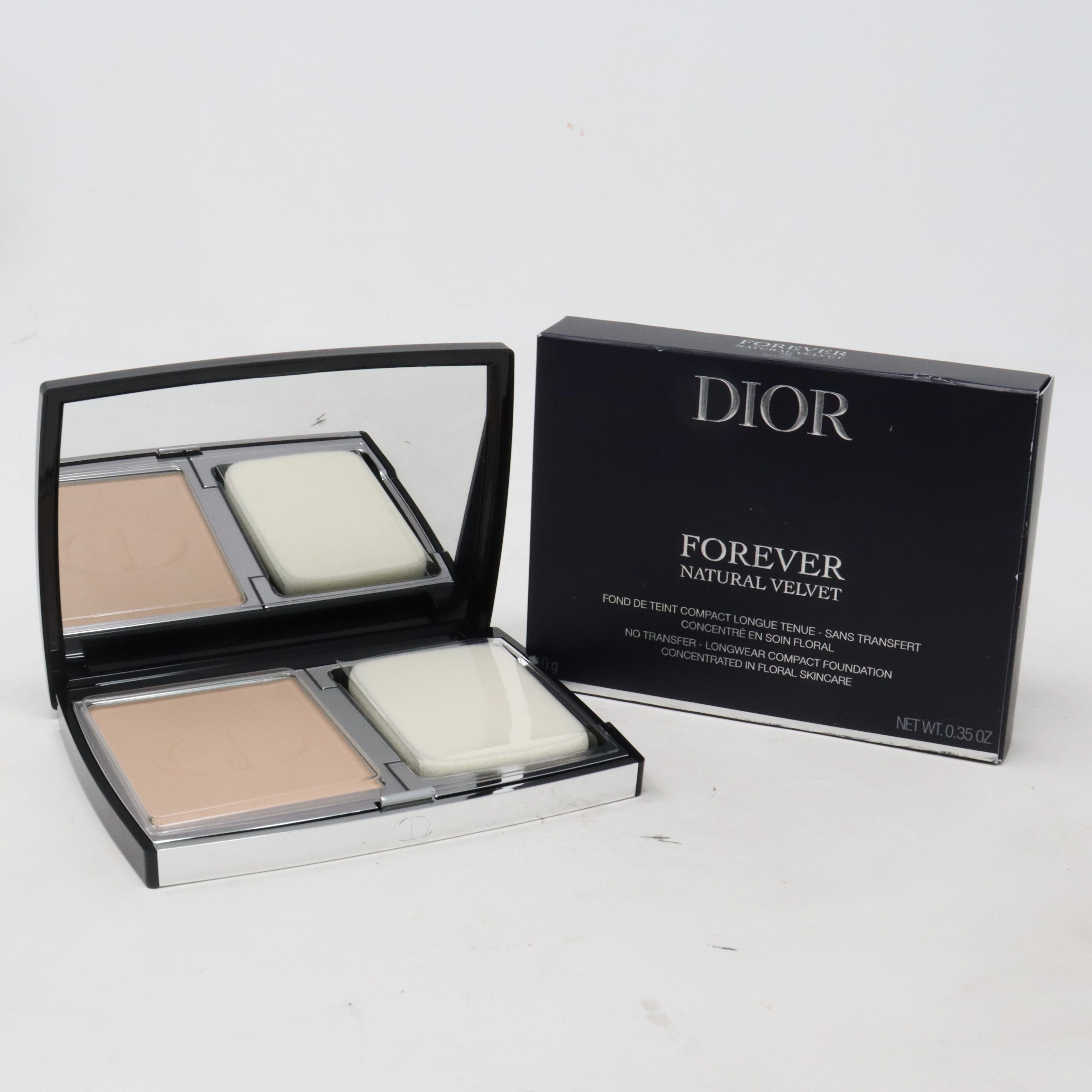 Dior Forever Natural Velvet Compact Foundation  0.35oz/10g New With Box