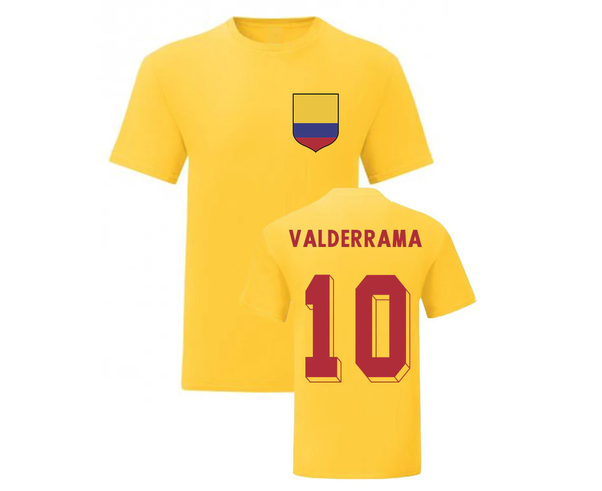 Carlos Valderrama Colombia National Hero Tee\'s (Yellow)