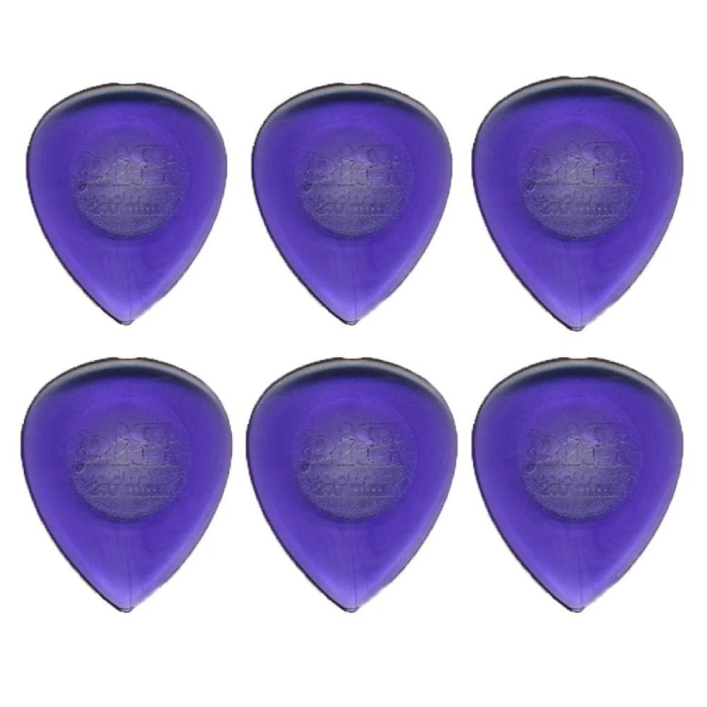 6 x Dunlop Big Stubby 2.00MM Gauge Guitar Picks, Purple