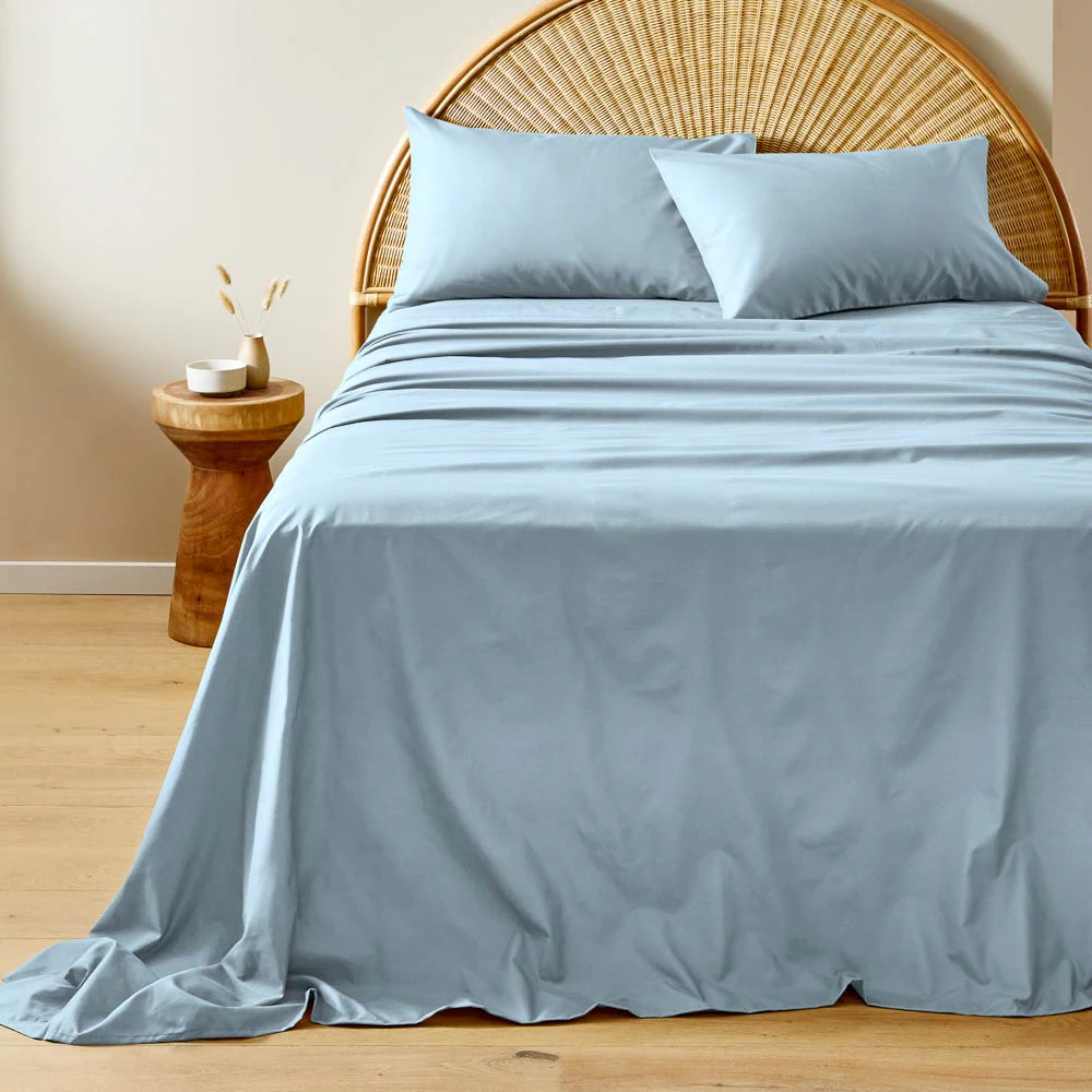 Adorn Living Cotton Rich Sheet Set - Sky - Single