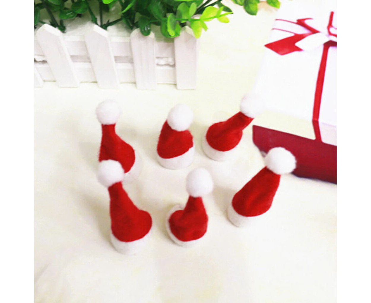 36pcs Christmas Mini Hat Lollipop Lollypop Santa Claus Cap Wrap Xmas Party Decor