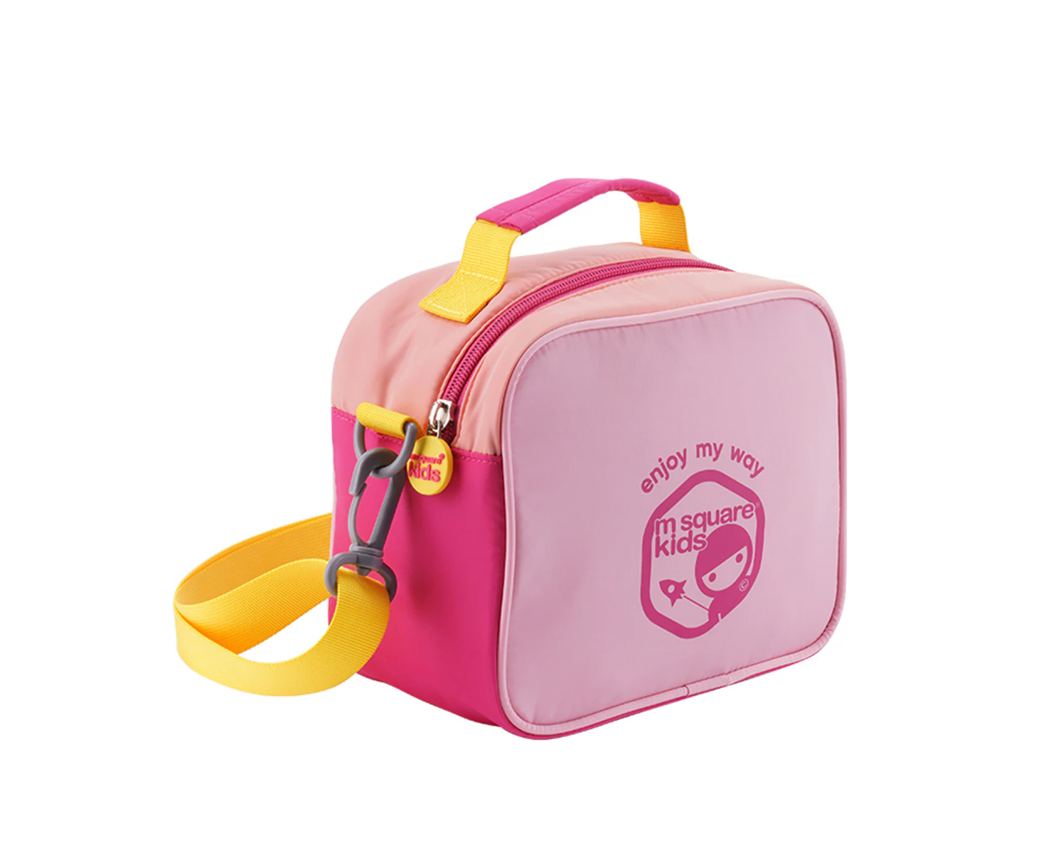 M Square Travel Large Capacity Multi-functional kid's Shoulder Bag Pink