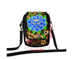 Ethnic Handmade Embroidery Flower Crossbody Bag Purse Travel Shoulder Bags Phone Pouch with Floral Design for Women-shape-red peony