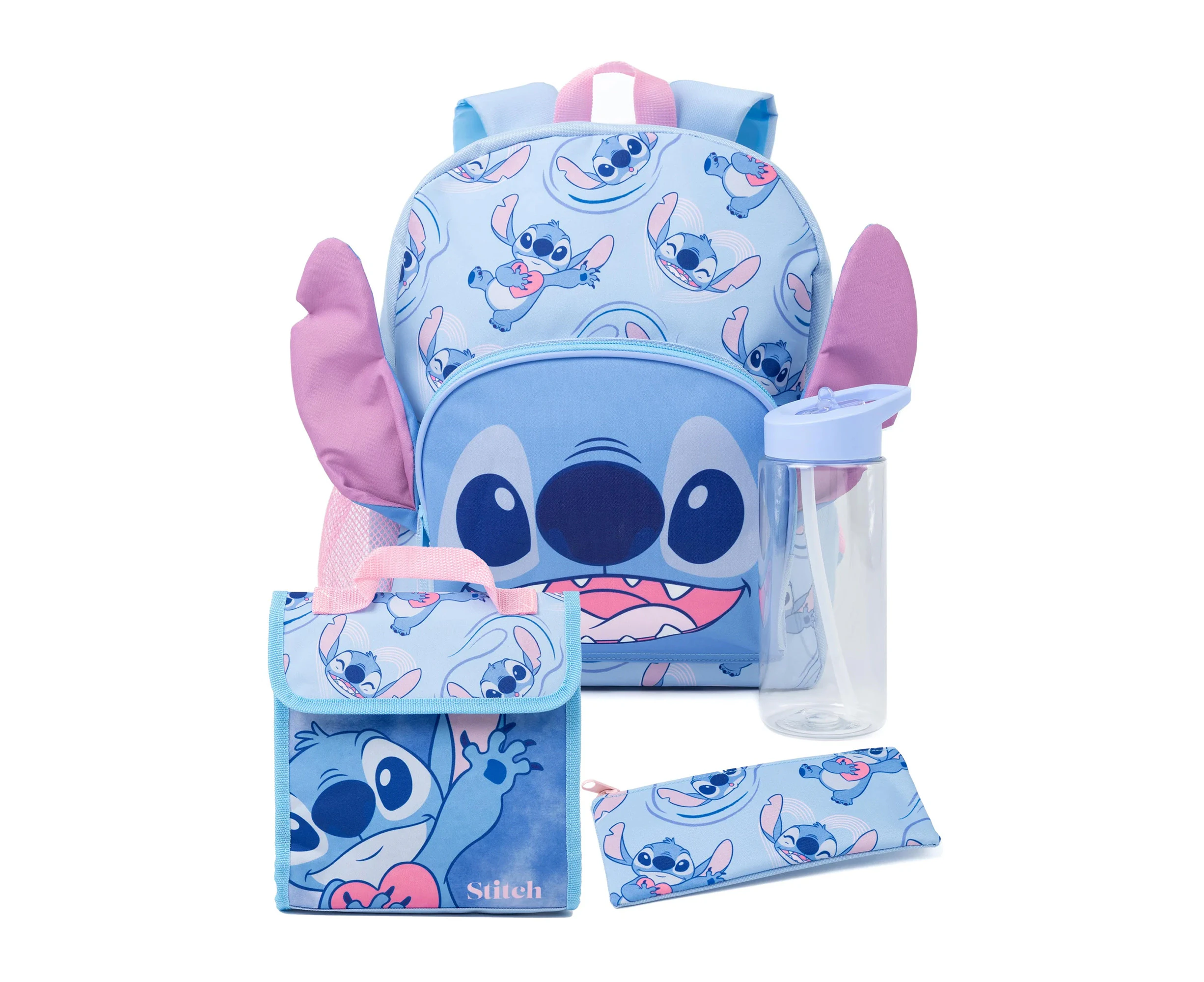 Lilo & Stitch Childrens/Kids 3D Ears Backpack (Pack of 4) (Blue) - NS7656