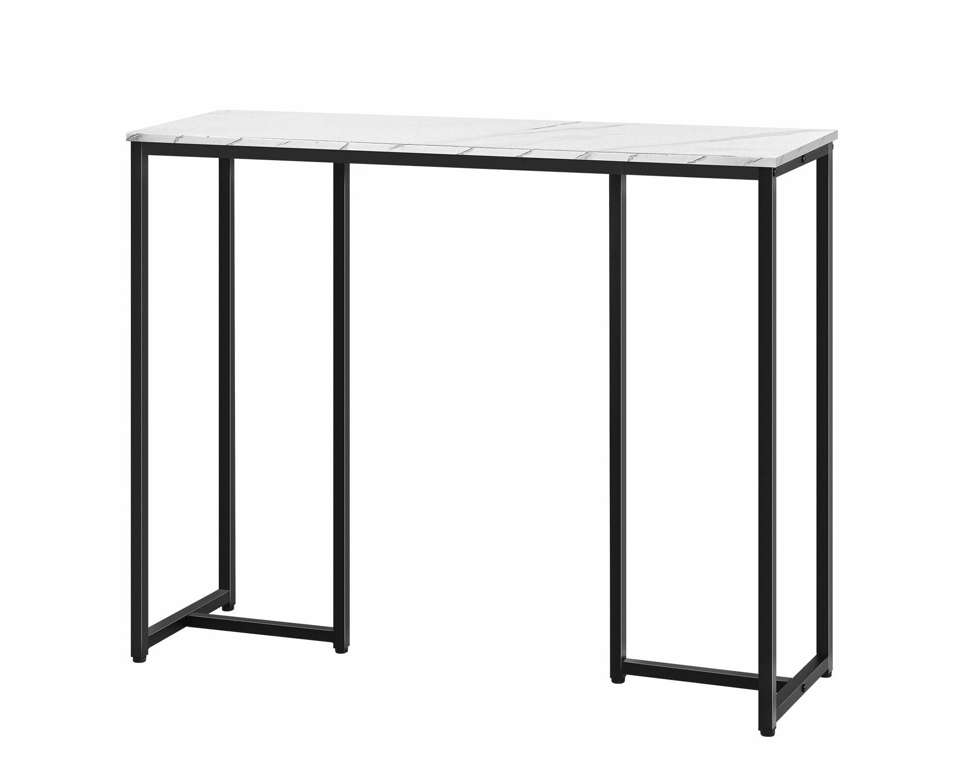 Console Table Hallway Entry Side Tables Marble Effect Hall Display White & Black