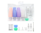 14Pcs Silicone Leakproof Travel Bottles Set for Toiletries Shampoo Lotion Dispensing Bottle