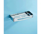 Stainless Steel Soap Holder Dish Bathroom Rack, Style:Square