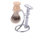 Stainless Steel Razor Stand Classic Safety Razor Stand And Brush Stand Holder with Non-Slip Base