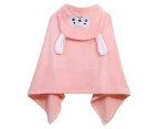 Girls' High-Grade Children'S Hooded Towel, Soft Cotton, Is Very Suitable For Use In Bathrooms,Pink,70*140Cm