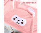 Girls' High-Grade Children'S Hooded Towel, Soft Cotton, Is Very Suitable For Use In Bathrooms,Pink,70*140Cm