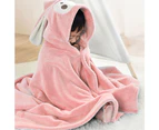 Girls' High-Grade Children'S Hooded Towel, Soft Cotton, Is Very Suitable For Use In Bathrooms,Pink,70*140Cm