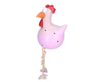 Resin Rooster Ornaments Chicken Decorations Craft for Living Room Office Garden DecorationPink