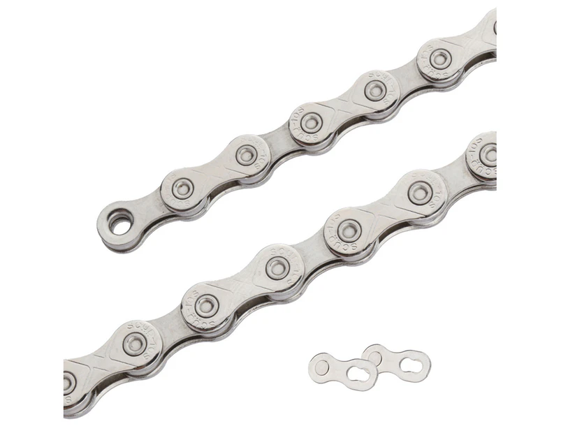 9/10/11/12 Speed Steel Road Bike Chain Anti Corrosion Rust-proof Impact Resistant Bicycle Chain Bike Supplies - Silver 10