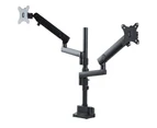 StarTech.com Desk Mount Dual Monitor Arm - Full Motion Monitor Mount for 2x VESA Displays up to 32" (17lb/8kg) - Vertical Stackable Arms - Height Adjust...