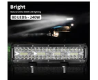 LED Light Bar Work Flood Spot Beam Lamp Offroad Caravan Camping Strip Light 240W