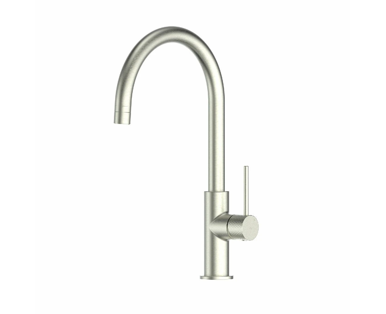 Greens Mika Gooseneck Sink Mixer Brushed Nickel 21212541