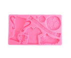Football Trophy Silicone Fondant Molds Clothes Shoes Cake Chocolate Mould Diy Baking Mold Pink