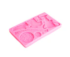 Football Trophy Silicone Fondant Molds Clothes Shoes Cake Chocolate Mould Diy Baking Mold Pink