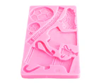 Football Trophy Silicone Fondant Molds Clothes Shoes Cake Chocolate Mould Diy Baking Mold Pink