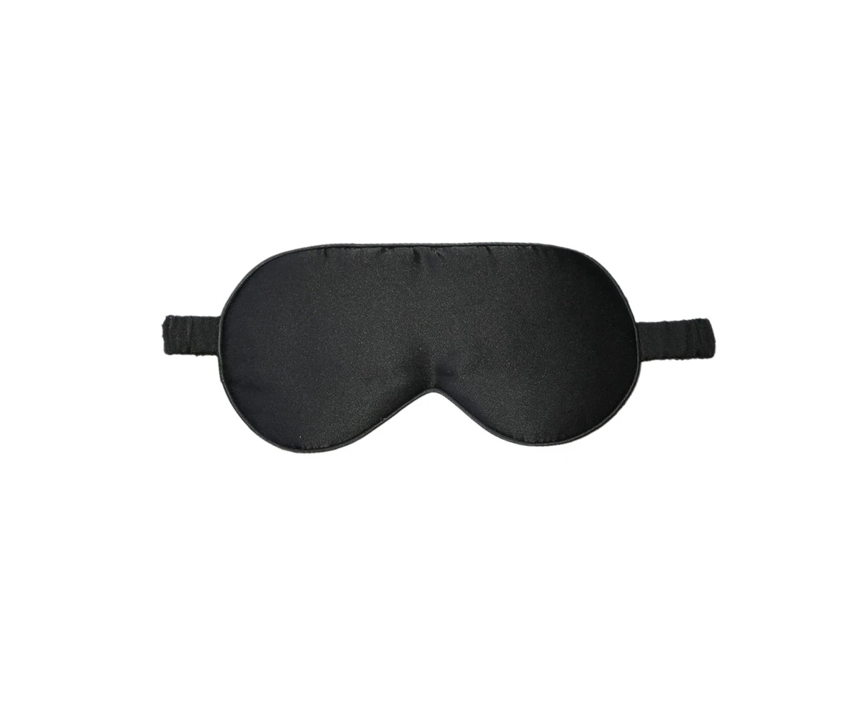 100% Pure Mulberry Silk Eye Mask - Black