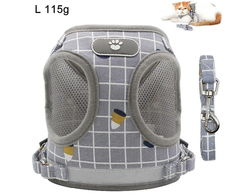 Escape Proof Cat Harness And Leash, Breathable Adjustable Chest Strap