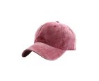 Washed Cotton Golf Dad Hat Adjustable Vintage Low Profile Baseball Cap Men Women-Wine Red