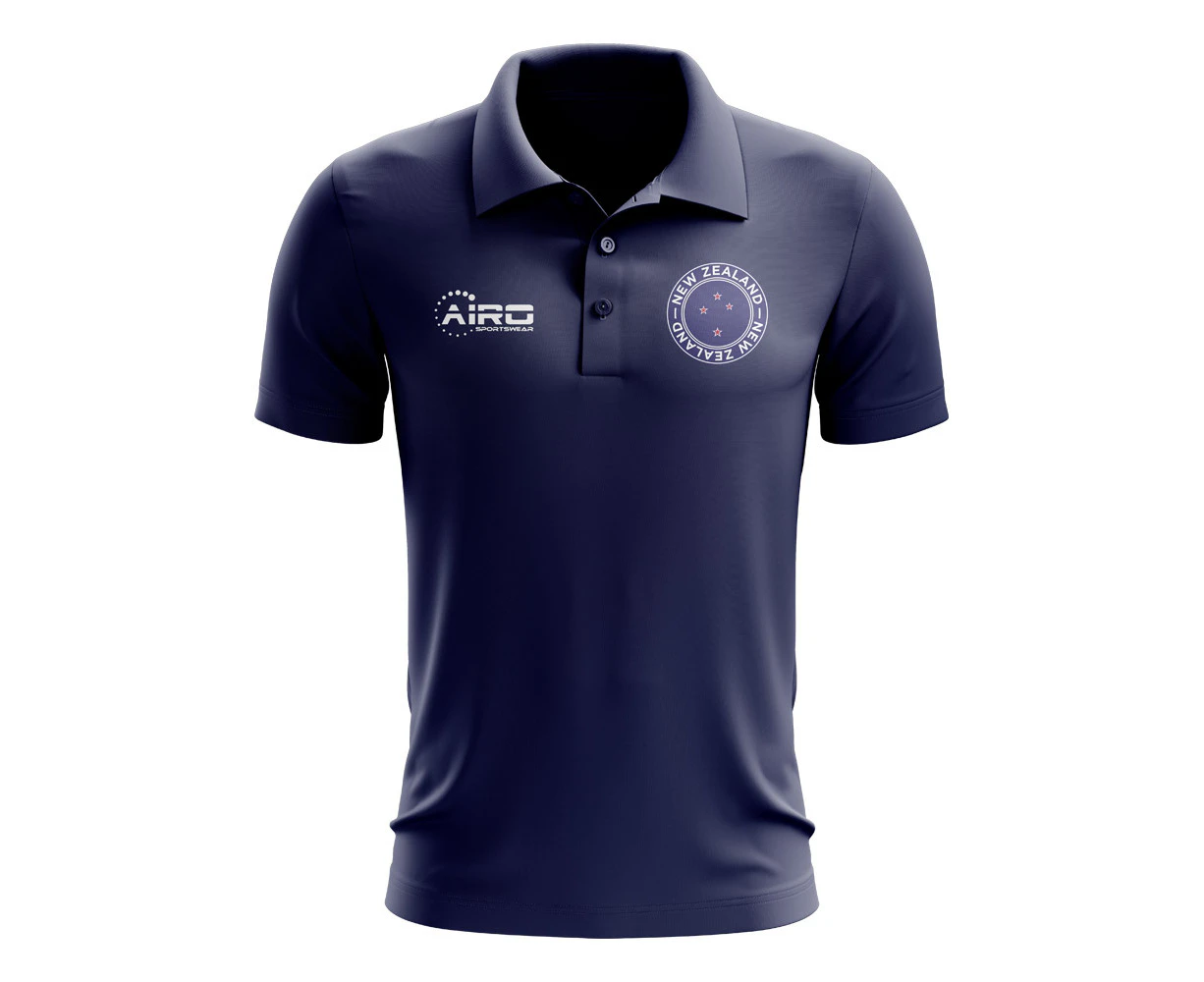 New Zealand Football Polo Shirt (Navy)