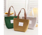 Bear Print Women Large Capacity Canvas Satchel Student Tote Handbags Lunch Bag - Green