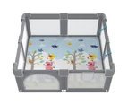 Advwin Large Baby Playpen with Mat Kids Activity Central Child Play Fence with Ocean Balls