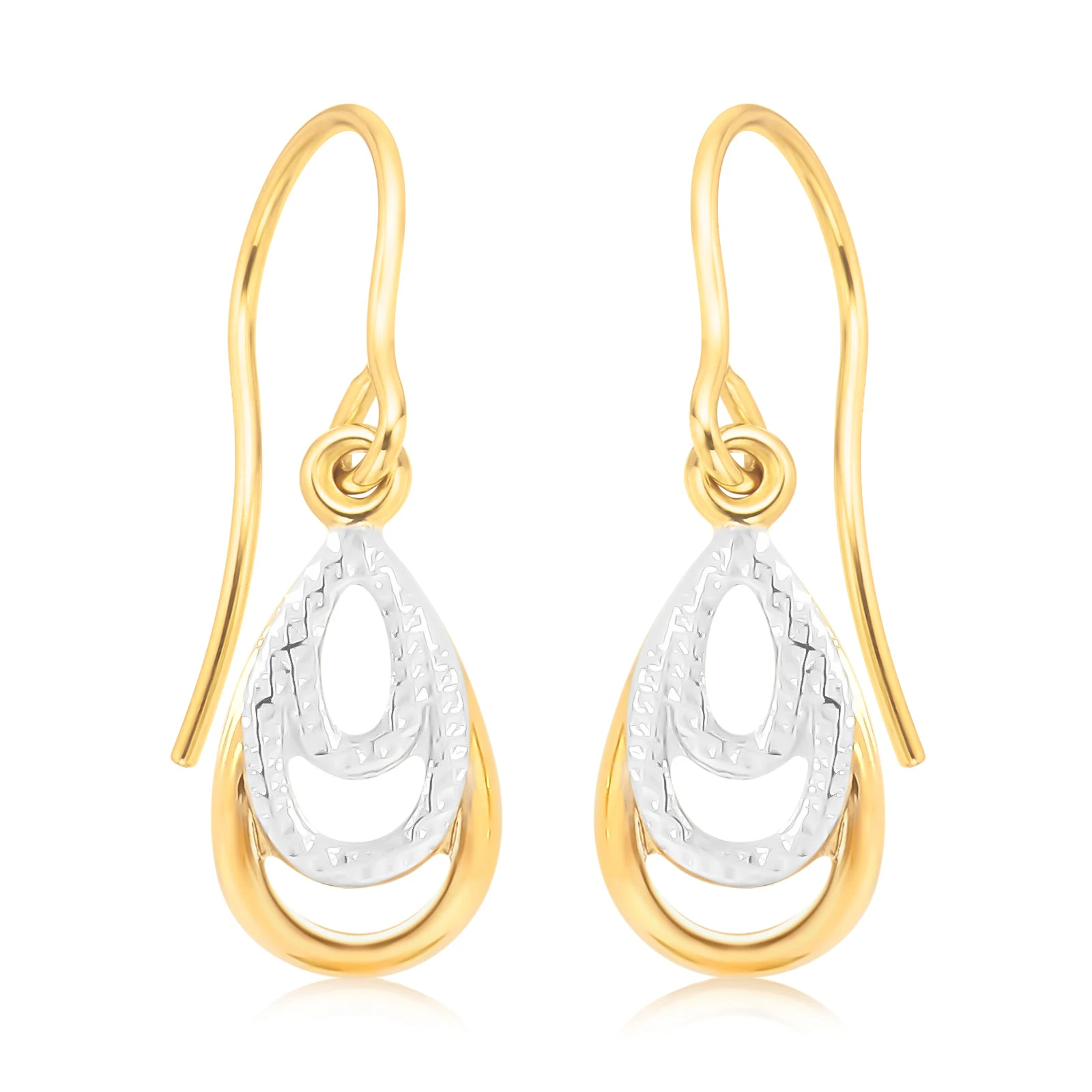 9ct Yellow Gold Tear Dop Earrings