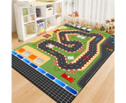 Kids Rug City Life with Cars and Toys Educational Road Traffic Play Rug - Style 2