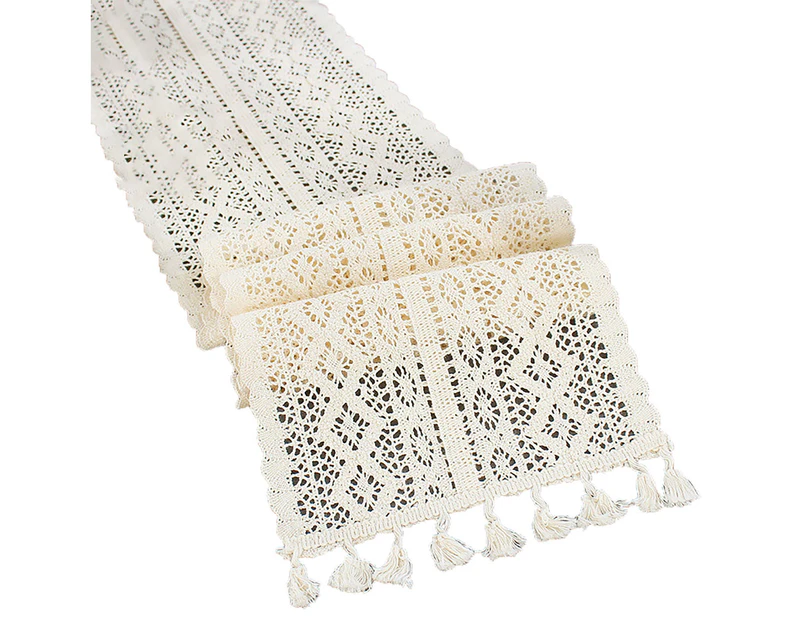 puluofuh Nordic Style Bohemian Table Runner Cotton Elegant Wedding Party Table Linens for Household-24*260cm