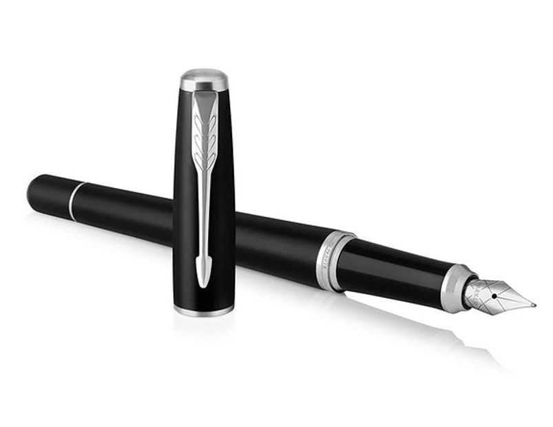Parker Urban fountain pen Cartridge filling system Black, Chrome 1 pc(s)