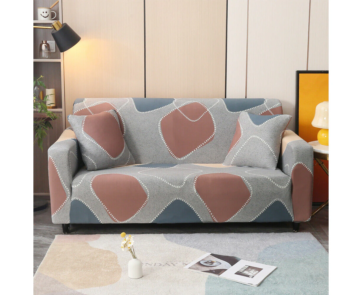 Sofa Slipcovers High Stretch 4 Seater L Shape Lounge Protector Couch Cover-Romantic