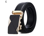 Waist Belt Faux Leather Durable Automatic Buckle Men Belt for Daily Wear - C